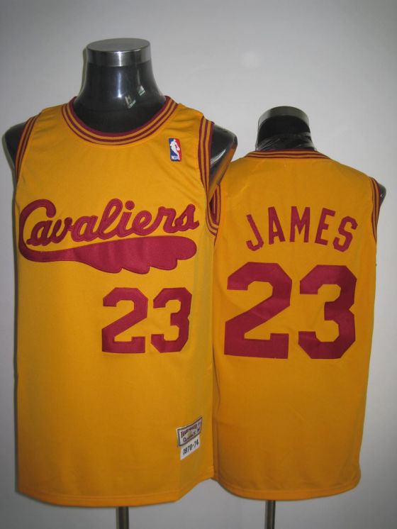Cleveland Cavaliers James Yellow Wine Red Jersey